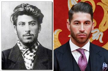 Iósif Stalin de joven y Sergio Ramos