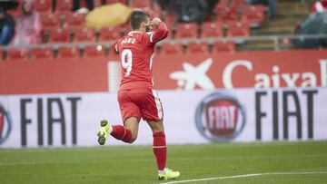 Portu celebra un gol anotado al Rayo Vallecano.