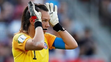 Soccer Football - Women&#039;s World Cup - Group F - United States v Chile - Parc des Princes, Paris, France - June 16, 2019 Chile&#039;s Claudia Endler reacts REUTERS/Christian Hartmann