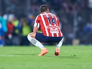 Javier Chicharito Hernandez of Guadalajara during the quarter-final second match between Cruz Azul and Guadalajara as part of the Liga BBVA MX, Torneo Apertura 2025 at Olimpico Universitario Stadium, on November 30, 2025 in Mexico City, Mexico.
