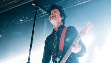 Billie Joe Armstrong de Green Day en el escenario de La Riviera, en Madrid, España. Octubre 30, 2019.
