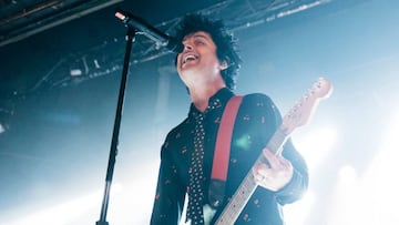 Billie Joe Armstrong de Green Day en el escenario de La Riviera, en Madrid, Espa&ntilde;a. Octubre 30, 2019.