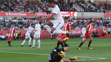 Una parte es lo que duró Varane en el Montilivi.