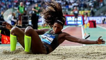 Caterine Ibarg&uuml;en se coron&oacute; campeona en salto largo de Liga Diamante un d&iacute;a despu&eacute;s de consagrarse por quinta vez en la modalidad de triple salto.