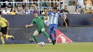 Peñaranda, durante el Málaga - Leganés.