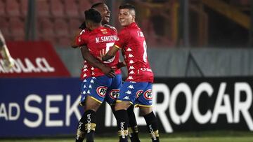 Futbol, Union Espanola vs Everton
Sexta fecha, primera rueda Campeonato 2020.
El jugador de Union Espanola Mario Sandoval celebra despues de convertir un gol contra Union Espanola durante el partido de primera division realizado en el estadio Santa Lau