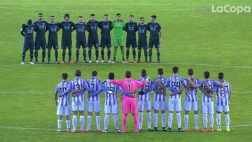 Emotivo minuto de silencio para Chapecoense en Zorrilla