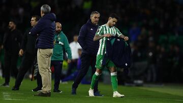 Sanabria, tras ser cambiado ante el Milán.