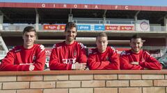 Jairo , German , Clerc , Pol Llonch,jugadores cedidos por el RCD Espanyol al Girona