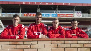 Jairo , German , Clerc , Pol Llonch,jugadores cedidos por el RCD Espanyol al Girona