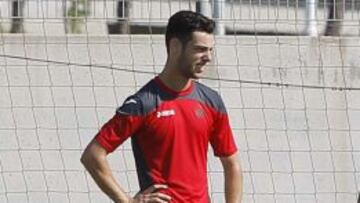 Burgui, en un entrenamiento.