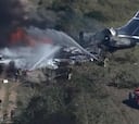 Se estrella un avión MD87 con 21 pasajeros en Houston, Texas