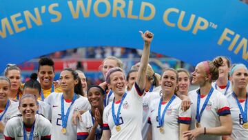 Las jugadoras de Estados Unidos se proclaman campeonas del mundo en Francia 2019. 