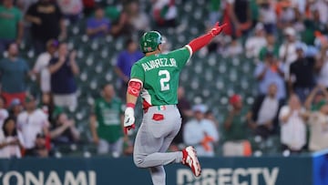 HOUSTON, TEXAS - MARCH 06: Nacho Alvarez Jr. #2 of Team Mexico reacts after hitting a solo home run against Team Great Britain in the second inning during the 2026 World Baseball Classic Pool B game at Daikin Park on March 06, 2026 in Houston, Texas. Alex Slitz/Getty Images/AFP (Photo by Alex Slitz / GETTY IMAGES NORTH AMERICA / Getty Images via AFP)