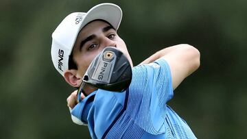 DETROIT, MICHIGAN - JUNE 29: Joaquin Niemann of Chile plays his shot from the fourth tee during round three of the Rocket Mortgage Classic at the Detroit Country Club on June 29, 2019 in Detroit, Michigan.   Dylan Buell/Getty Images/AFP
 == FOR NEWSPAPERS, INTERNET, TELCOS &amp; TELEVISION USE ONLY ==