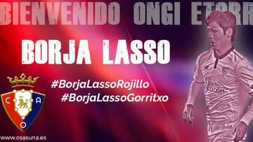 Borja Lasso, cedido a Osasuna con opci¨®n de compra