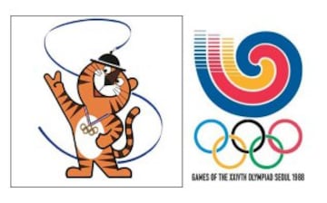 Friendly tiger Hodori was the mascot for Seoul in 1988.