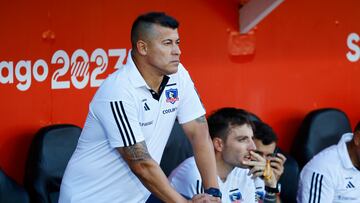 Futbol, Huachipato vs Colo Colo.
Supercopa 2024.
El entrenador de Colo Colo Jorge Almiron dirige durante el partido contra Huachipato por la Supercopa realizado en el estadio Nacional.
Santiago, Chile.
11/02/2024
Marcelo Hernandez/Photosport
Football, Huachipato vs Colo Colo.
Supercopa 2024
Colo Colo’s head coach Jorge Almiron gestures during football match against Huachipato for the Supercopa match at the Nacional stadium in Santiago, Chile.
02/11/2024
Marcelo Hernandez/Photosport