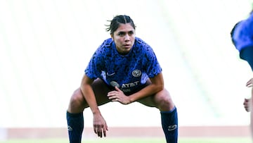 Kiana Palacios of America during the game Santos vs America, corresponding to Round 06 of the Torneo Clausura 2023 of the BBVA MX Womens League, at TSM Corona Stadium, on February 09, 2023.
<br><br>
Kiana Palacios de America durante el partido Santos vs America, Correspondiente a la Jornada 06 del Torneo Clausura 2023 de la Liga BBVA MX Femenil, en el Estadio TSM Corona, el 09 de Febrero de 2023