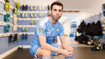 Susaeta, en el vestuario del Melbourne City