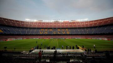 El Camp Nou, estadio del F&uacute;tbol Club Barcelona.