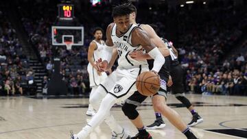 Mar 1, 2018; Sacramento, CA, USA; Brooklyn Nets forward Rondae Hollis-Jefferson (24) dribbles the ball against Sacramento Kings guard Bogdan Bogdanovic (8) during the second half at Golden 1 Center. Mandatory Credit: Sergio Estrada-USA TODAY Sports