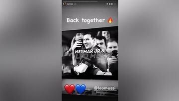 Neymar 'hace oficial' el fichaje de Messi: "Juntos de nuevo"