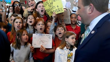 Students in Nashville walked out of school on Monday, demanding gun reform after the Covenant School shooting left six dead, including three children.