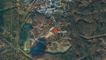 Imagen del Lago Karachay, el m¨¢s contaminado del mundo. Imagen (Google Maps)