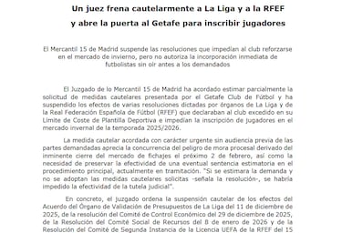 El Getafe ‘gana’ a LaLiga en los despachos