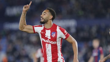 Matheus Cunha celebra su gol al Levante.