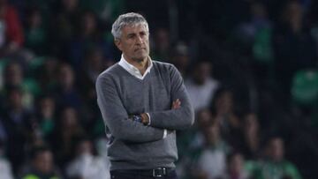 Setién, en el partido entre Betis y Valencia.