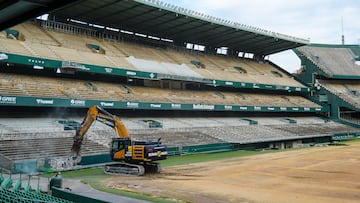 El Villamarín, en obras.