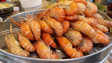 Las gambas, uno de los platos típicos de la Navidad.