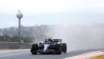 BUDAPEST, HUNGARY - JULY 30: Nicholas Latifi of Canada driving the (6) Williams FW44 Mercedes on track during final practice ahead of the F1 Grand Prix of Hungary at Hungaroring on July 30, 2022 in Budapest, Hungary. (Photo by Bryn Lennon - Formula 1/Formula 1 via Getty Images)