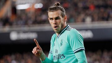 Bale, en el Valencia-Real Madrid.