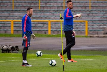 Colombia entrenó con 22 jugadores, Cristian Borja fue la única ausencia por una faringoamigdalitis.