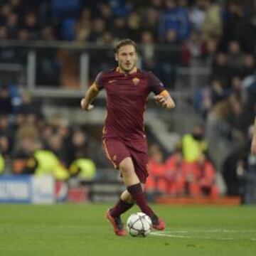 Totti durante el Real Madrid CF - AS Roma de UEFA Champions League