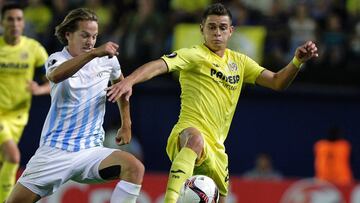 Santos Borré con el Villarreal.