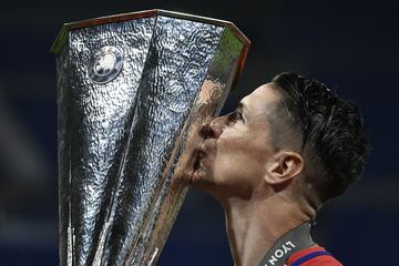 El Atlético de Madrid campeón de la Europa League por tercera vez. Fernando Torres.