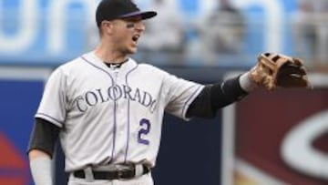 Troy Tulowitzki, el shortstop que acaba de llegar a Toronto, durante uno de sus &uacute;ltimos partidos con Colorado Rockies.