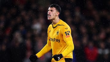 Matheus Nunes, jugador del Wolverhampton, durante un partido.