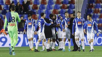 El Espanyol celebra el pase a los cuartos de Copa. 