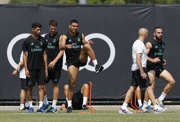 Casemiro, Carvajal, Achraf y Yáñez. 