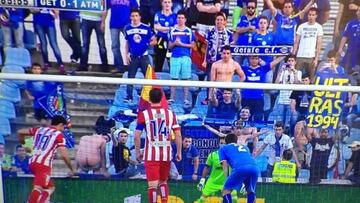 Un aficionado distrajo con un 'calvo' a Costa en el penalti