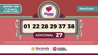 Resultados Melate Retro: números que cayeron hoy y premios del sorteo 1555 | 12 de agosto del 2025
