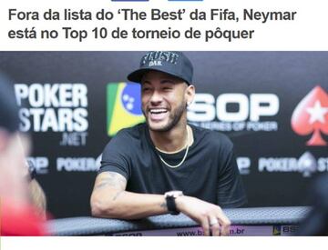 Neymar, en el diario Extra.