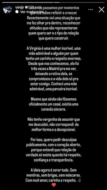 Real Madrid star Vinicius issues apology to influencer Virginia Fonseca after alleged infidelity