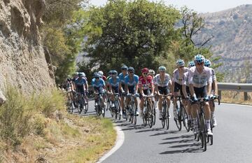 Los ciclistas del Sky.