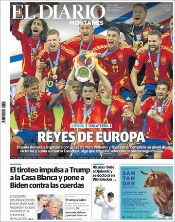 Invencibles, Reyes de Europa... Las portadas del triunfo de España en la Euro